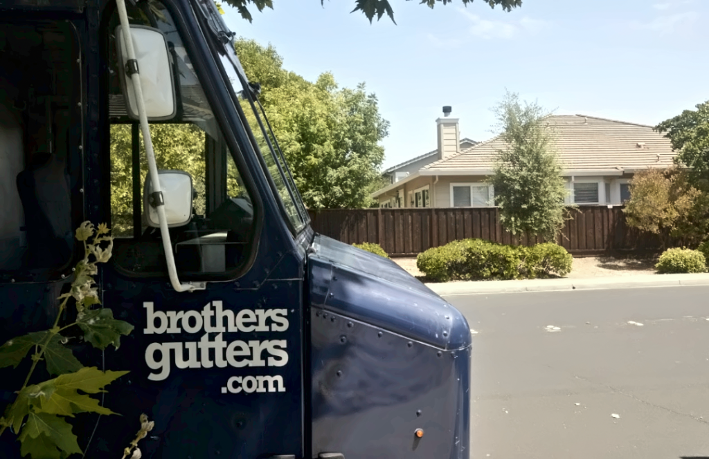 Brothers Gutters truck on a San Ramon street