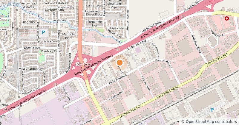 Map of the San Ramon service area